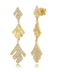 Diamond Samambaia Triple Drop Earrings