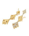 Diamond Samambaia Triple Drop Earrings