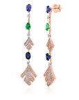 Diamond & Gemstone Samambaia Drop Earrings
