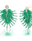 Emerald Folha Earrings