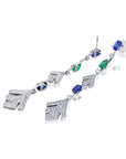 Diamond & Gemstone Samambaia Drop Earrings