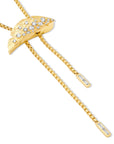 Diamond Folha Slide Lariat Necklace
