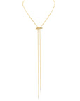 Diamond Folha Slide Lariat Necklace