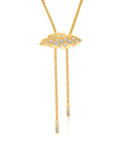 Diamond Folha Slide Lariat Necklace