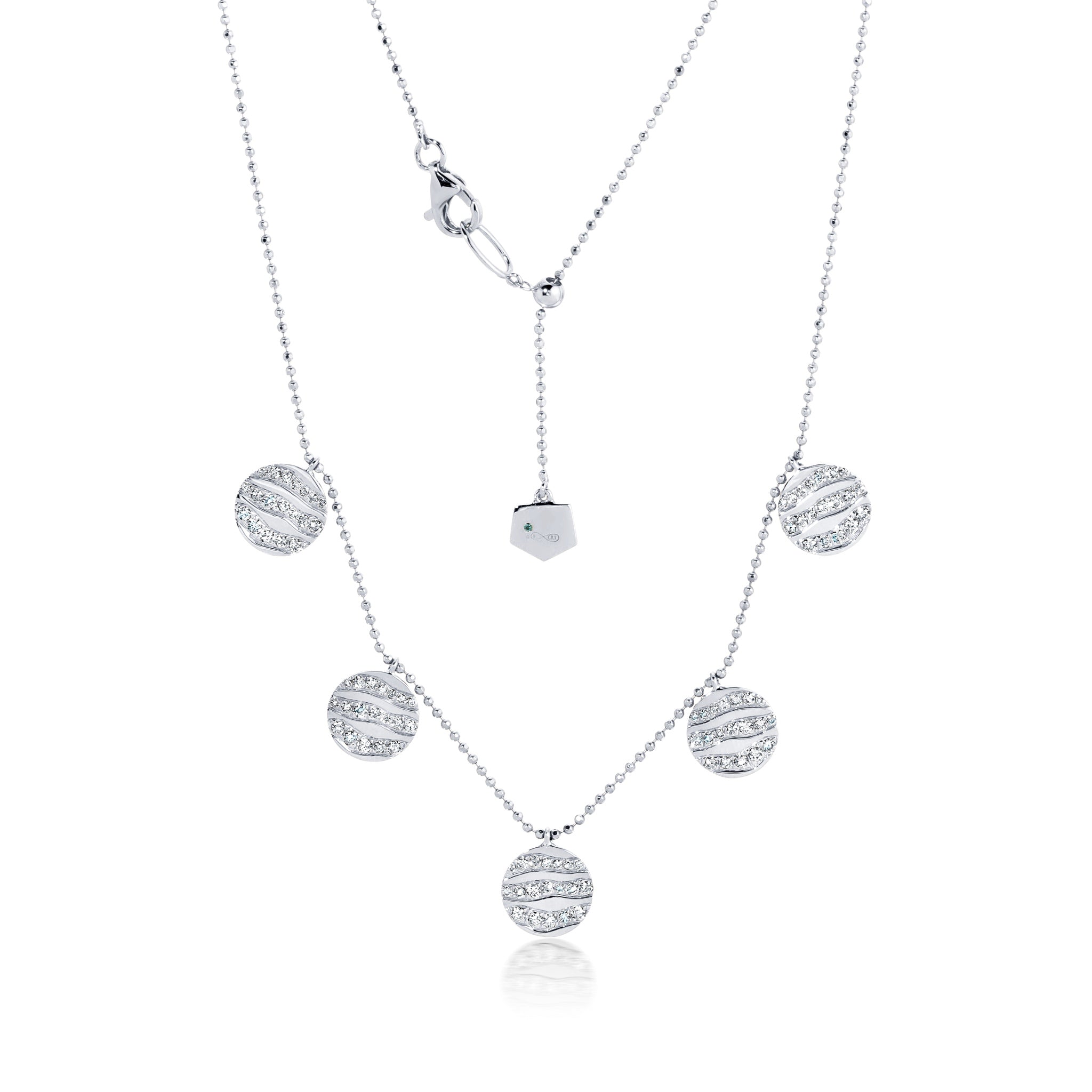Alma Dos Rios Diamond 5 Charm Necklace