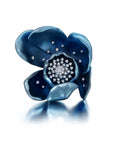 Large Blue Titanium Orchid Ring