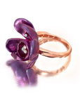 Purple Titanium Orchid Ring