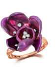 Purple Titanium Orchid Ring