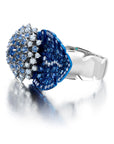 Blue Sapphire Folha Ring
