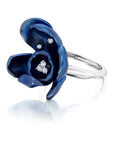 Blue Titanium Orchid Ring
