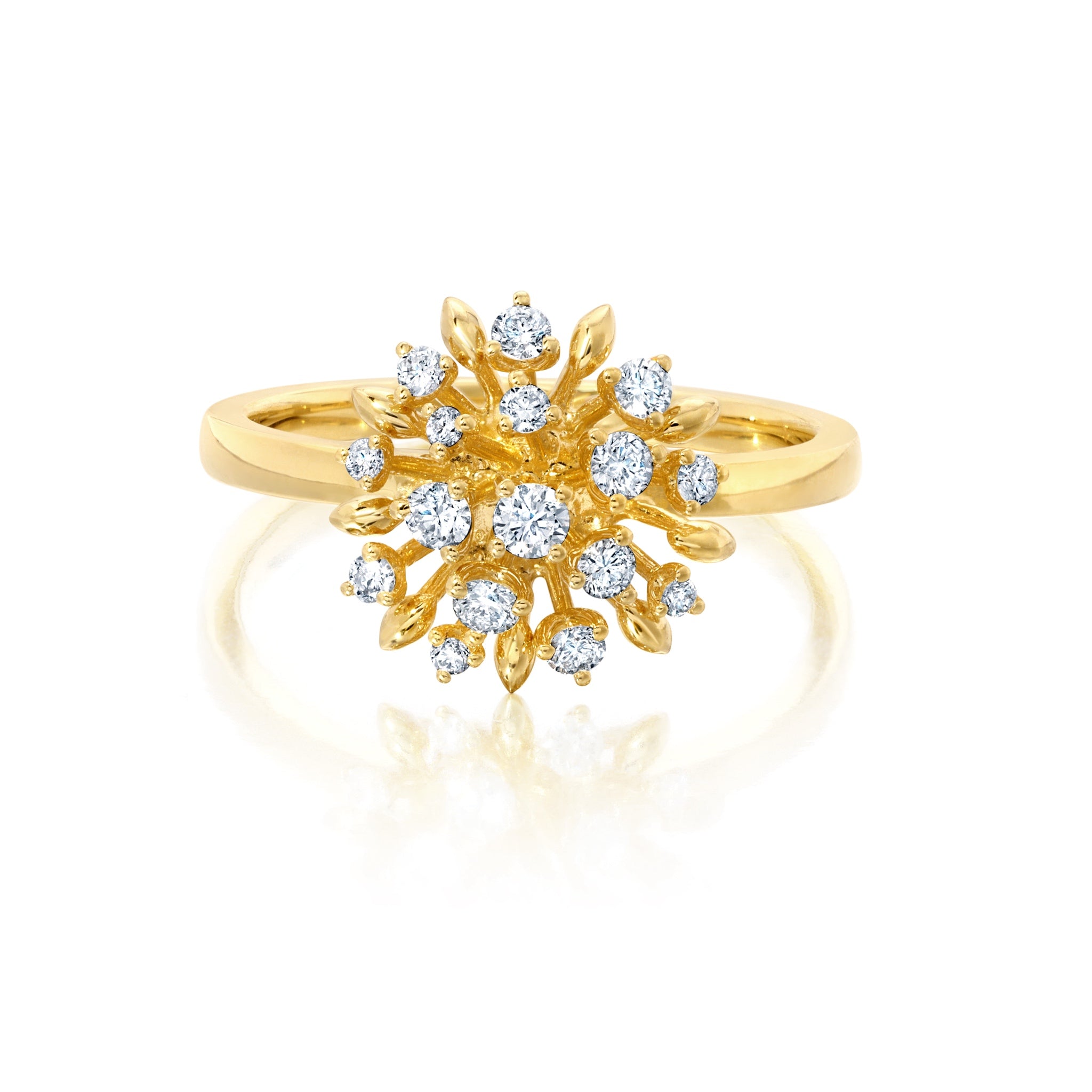 lily flower ring Diamond Lily Ring | White Gold