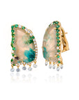 Chalcedony and Diamond Butterfly Earrings