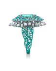 Paraiba Tourmaline & Diamond Folha Ring
