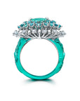 Paraiba Tourmaline & Diamond Folha Ring