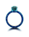 Indicolite, Sapphire & Blue Rhodium Statement Ring