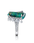 Boulder Opal & Diamond Ring
