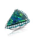 Boulder Opal & Diamond Ring