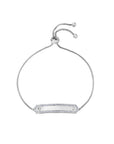 Diamond Engravable Name Plate Bolo Bracelet