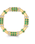 Emerald & Diamond Cavaletti Band Ring