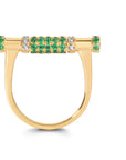 Emerald & Diamond Cavaletti Ring
