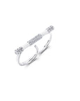 Diamond Cavaletti Double Finger Ring