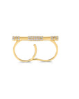 Diamond Cavaletti Double Finger Ring