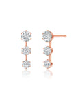 Floating Diamond Triple Earrings