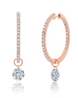 Large Floating Diamond Hoop Earrings
