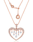 Have A Heart Pavè Floating Diamond Pendant