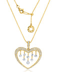 Have A Heart Pavè Floating Diamond Pendant