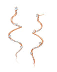 Large Diamond Drop Mega Swirl Earrings