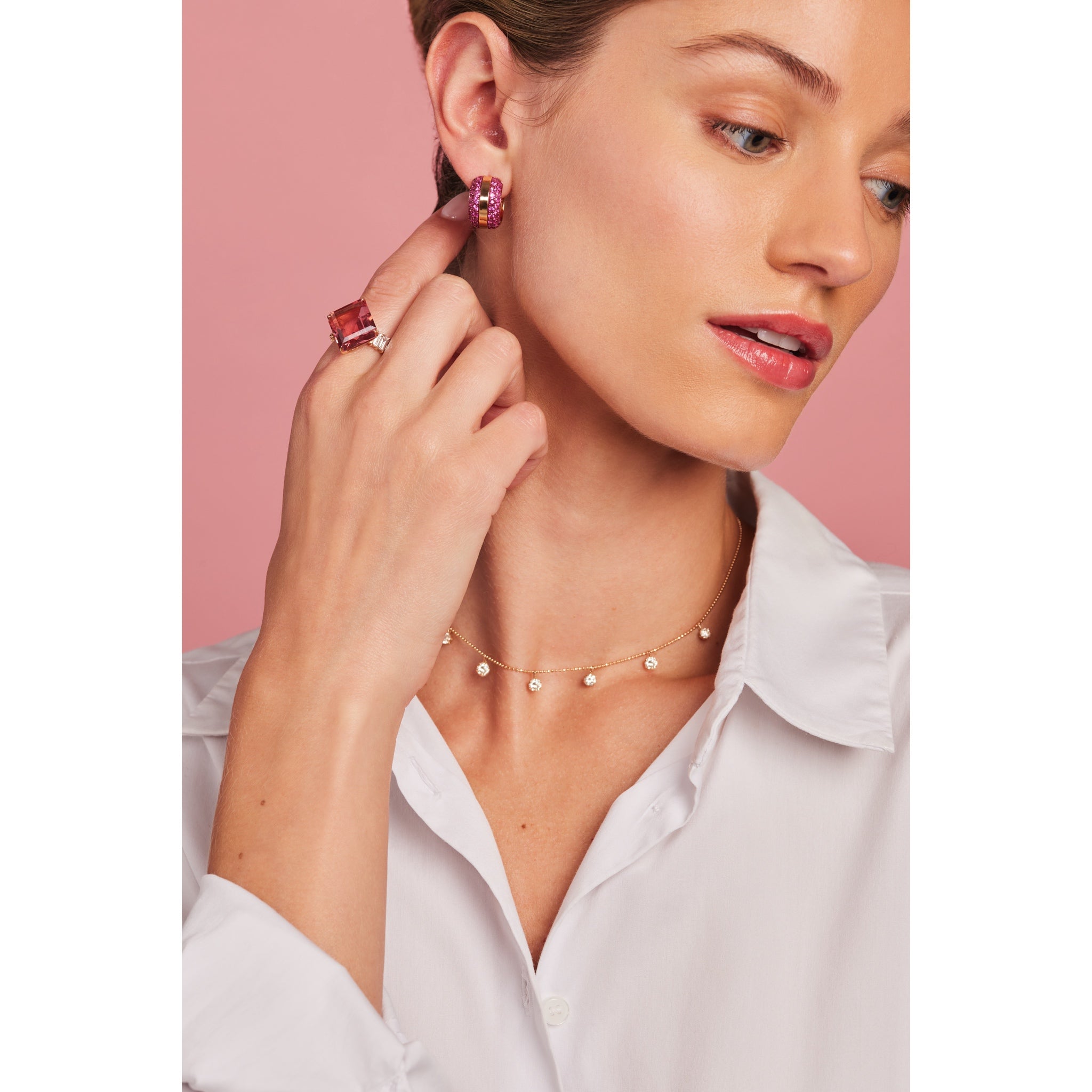 Medium Floating Diamond Necklace – Graziela