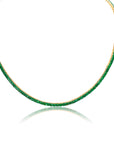 Tsavorite & Green Rhodium Tennis Necklace