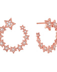 Starburst Forward Facing Hoop Earrings