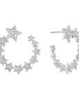 Starburst Forward Facing Hoop Earrings