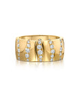Alma Dos Rios Diamond Cigar Band Ring
