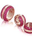 Ouro Pink Sapphire Hoop Earrings alongside the Ouro Pink Sapphire Band Ring