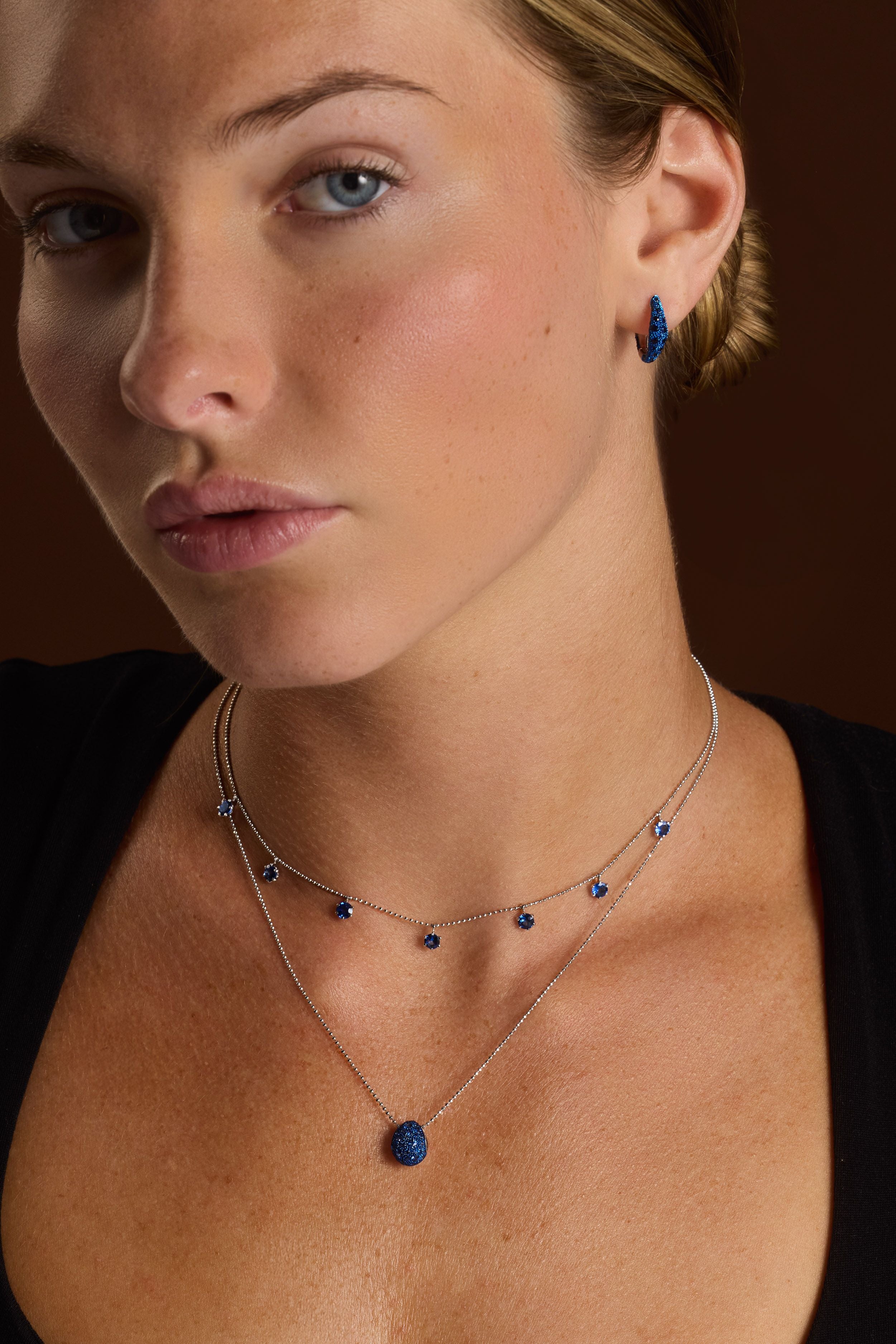 2ct Blue Sapphire Floating Necklace – Graziela