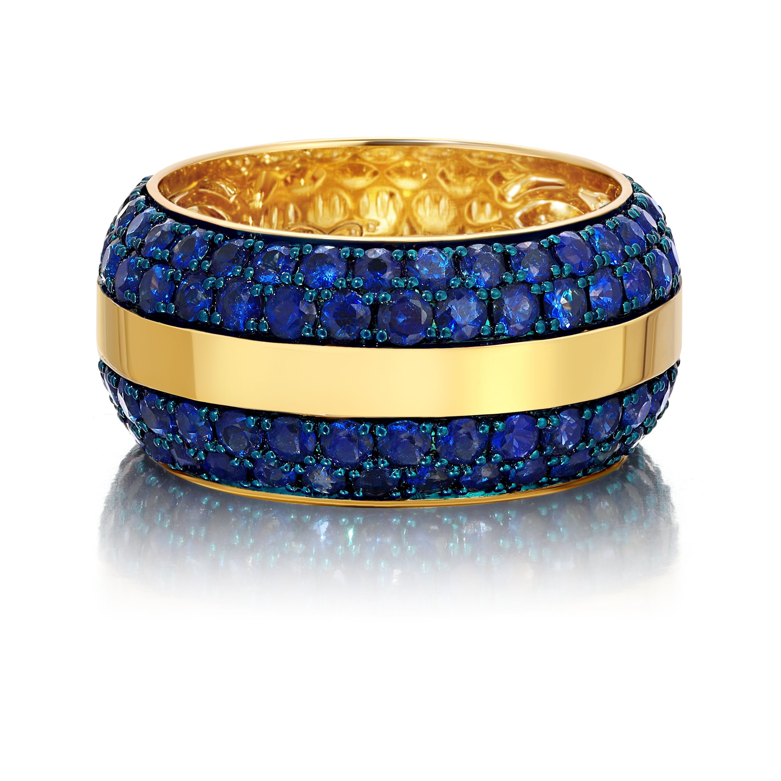 Blue sapphire ring gold on sale band