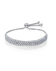 Triple Row Diamond Bolo Bracelet