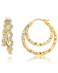 Rio Diamond Double Hoop Earrings