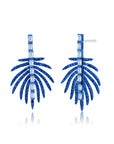 Palmeira Blue Rhodium, Blue Sapphire & Diamond Earrings