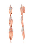 Árvore Detachable Diamond Drop Earrings