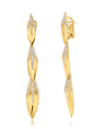 Árvore Detachable Diamond Drop Earrings