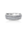 Pluma 3 Row Diamond Band Ring