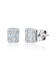 Graziela Gems - Tiny Ascension Diamond Stud Earrings - White Gold