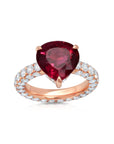 Rubellite & Diamond Statement Ring