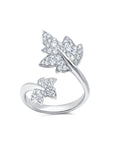 White Diamond Folha Ring