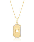Graziela Gems - Necklace - Cat Ears Rectangle Pendant - Yellow Gold 14K Diamond