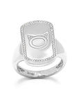Rectangle Cat Pill Box Ring